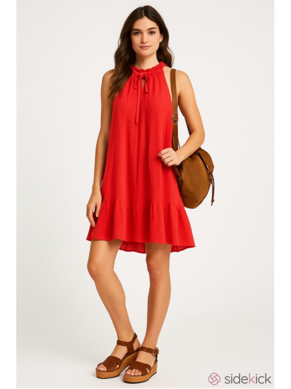 Boohoo Red Sleeveless Mini Dress Size 12